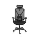 Ver imagem 2 de Cadeira de Escritório Nr-17 Diretor Giratória Bolonha Tela Soft Touch Preta Base Rodízio
