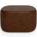 Ver imagem 3 de Kit 2 Puffs Decorativos Orgânico para Living Quarto 70cm Doha W01 Couríssimo Marrom - Lyam Decor
