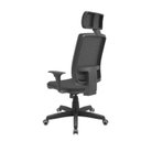 Ver imagem 2 de Cadeira Presidente Escritório Brizza NR 17 Mecanismo Relax Assento Couro Ecológico com Apoio de Cabe