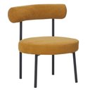 Ver imagem 2 de Kit 2 Poltronas Moma Fratini Assento e Encosto Revestidos em Tecido Damasco Aço Preto