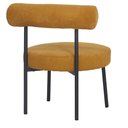 Ver imagem 5 de Kit 2 Poltronas Moma Fratini Assento e Encosto Revestidos em Tecido Damasco Aço Preto