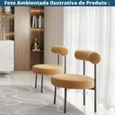Ver imagem 6 de Kit 2 Poltronas Moma Fratini Assento e Encosto Revestidos em Tecido Damasco Aço Preto