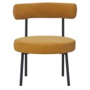 Ver imagem 3 de Kit 2 Poltronas Moma Fratini Assento e Encosto Revestidos em Tecido Damasco Aço Preto