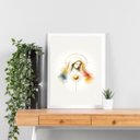 Ver imagem 2 de Quadro Virgem Maria Minimalista 24x18cm - com Vidro:madeira Branca