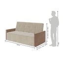 Ver imagem 6 de Sofa Cama Retrátil e Reclinável Casal Paris 2m Veludo Areia/marrom