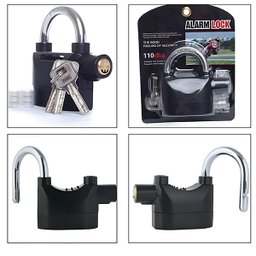 Cadeado Antifurto com Alarme Sonoro 110db Casa Moto e Bike - 3