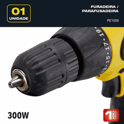 Furadeira Parafusadeira elétrica Oz Modelo PE1000    - 3