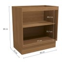 Ver imagem 3 de Armário de Cozinha Balcão 80cm 2 Portas G744 Maxxi Canela Kappesberg - Canela