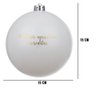Bolinha Decorativa de Natal com Frase Celebrar Branco 15x15cm - D'rossi - 3