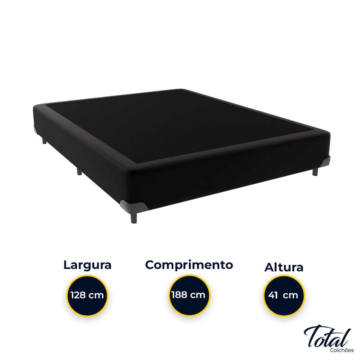 Cama Box Viúvo Suede Preto - 4