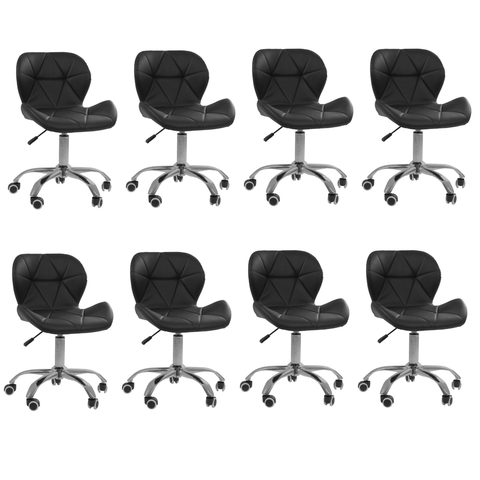 Cadeira Office Eiffel Slim Oficial Giratória - Preto - 8