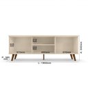 Ver imagem 5 de Rack para TV até 75 Polegadas MDF 180cm Aracaju Bege e Marrom