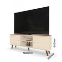 Ver imagem 3 de Rack para TV até 75 Polegadas MDF 180cm Aracaju Bege e Marrom