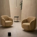 Ver imagem 2 de Kit 2 Poltronas Decorativa Avany Base Fixa Bouclé Camel - Nexta Casa