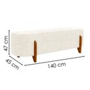 Ver imagem 3 de Puff Recamier Organico Imperial 140 cm Linho Cru Impo