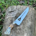 Ver imagem 7 de Faca Picanheira 10' Artesanal Híbrida Nossa Senhora Aparecida Inox 3mm Artesanal