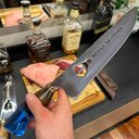 Ver imagem 6 de Faca Picanheira 10' Artesanal Híbrida Nossa Senhora Aparecida Inox 3mm Artesanal