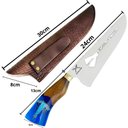 Ver imagem 3 de Faca Picanheira 10' Artesanal Híbrida Nossa Senhora Aparecida Inox 3mm Artesanal