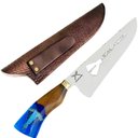 Ver imagem 1 de Faca Picanheira 10' Artesanal Híbrida Nossa Senhora Aparecida Inox 3mm Artesanal