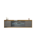 Ver imagem 5 de Rack para TV até 82 Polegadas Prateleira de Vidro com Fita LED 2 Portas Doha Móveis Bechara