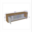 Ver imagem 3 de Rack para TV até 82 Polegadas Prateleira de Vidro com Fita LED 2 Portas Doha Móveis Bechara