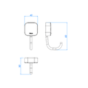 Ver imagem 2 de Cabide Pix Cromado - Deca Deca Metais