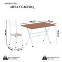 Ver imagem 3 de Conjunto de Mesa Tampo em MDF com 4 Cadeiras Dany Branco/Bege/Cinamomo