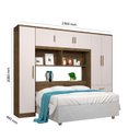 Ver imagem 4 de Guarda Roupa Casal com Cabeceira 6 Portas 3 Gavetas Top Cancun 