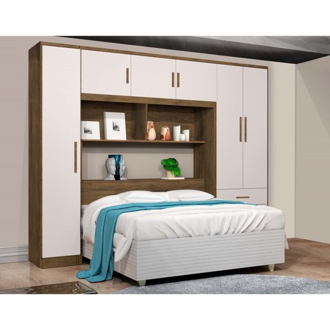 Guarda Roupa Casal com Cabeceira 6 Portas 3 Gavetas Top Cancun 