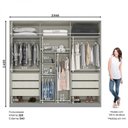 Ver imagem 2 de Guarda Roupa Casal 6 Portas 6 Gavetas Dixon Espresso Móveis