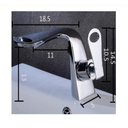 Ver imagem 6 de Torneira Banheiro Lavabo Quente e Fria Moderna Prateada Luxo