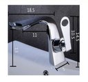 Ver imagem 6 de Torneira Banheiro Lavabo Quente e Fria Moderna Prateada Luxo