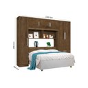 Ver imagem 4 de Guarda Roupa Casal com Cabeceira 6 Portas 3 Gavetas Top Cancun