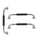 Ver imagem 1 de Barra de Apoio 30cm Inox Superficie Antiderrapante Kit 3 Unidades Banheiro Box Idoso Criança Gestant