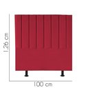Ver imagem 3 de Cabeceira Estofada Líbia 100CM Solteiro Courino Vermelho - D A DECOR