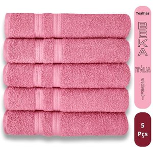 Kit 5 Toalhas Super Grossa e Felpuda Macia 80x150cm Beka - Rosê