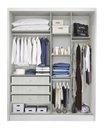 Ver imagem 3 de Guarda Roupa Solteiro com Espelho 4 Portas 3 Gavetas - Sevilha-branco - Móveis Novo Horizonte