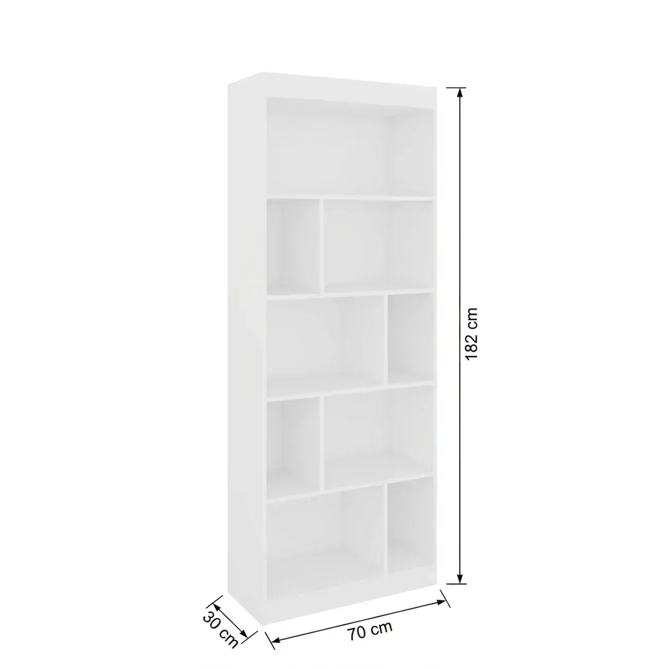 Ver imagem 3 de Estante para Livros 4 Prateleiras 70x182cm LV300 Branco