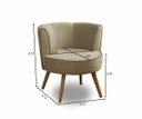Ver imagem 3 de Kit 2 Poltronas Para Sala Decorativa Isadora Suede Bege Madelina Decor