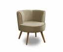 Ver imagem 2 de Kit 2 Poltronas Para Sala Decorativa Isadora Suede Bege Madelina Decor