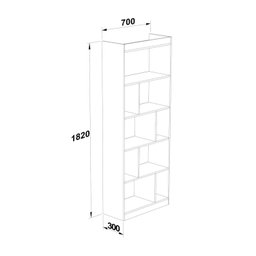 Estante para Livros 4 Prateleiras LV300 - 3