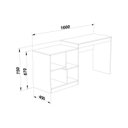 Ver imagem 5 de Escrivaninha Mesa Escritório em L ME403 4 Nichos 136,5cm Branca