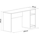 Ver imagem 3 de Escrivaninha Mesa Escritório Gamer ME410 136cm Preto e Vermelho Branco