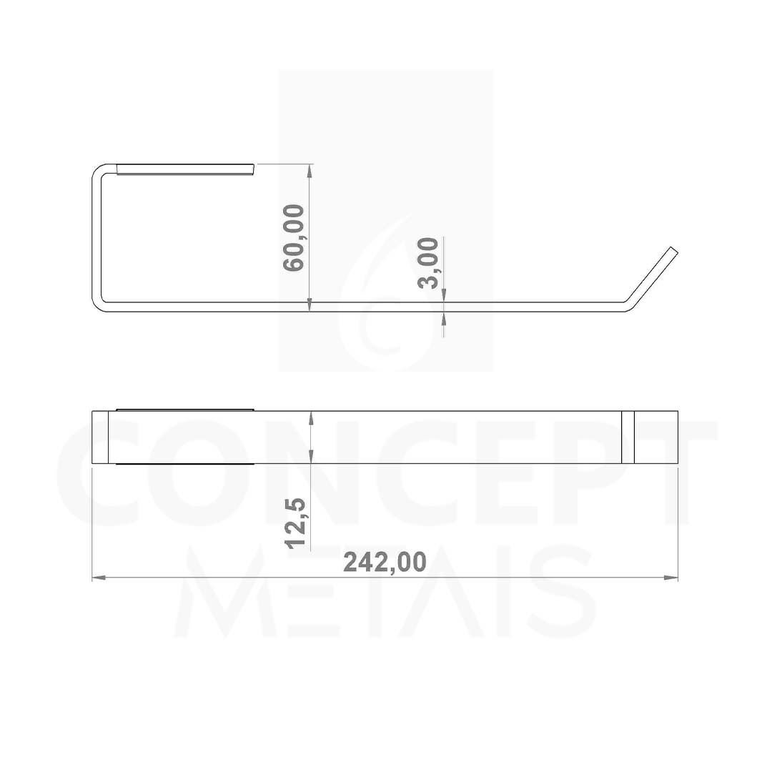 Kit Acessórios para Banheiro 5 Peças Square Luxo Cromado Concept Metais Kit5pecassquareluxo - 5