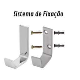 Kit Acessórios para Banheiro 5 Peças Square Luxo Cromado Concept Metais Kit5pecassquareluxo - 2