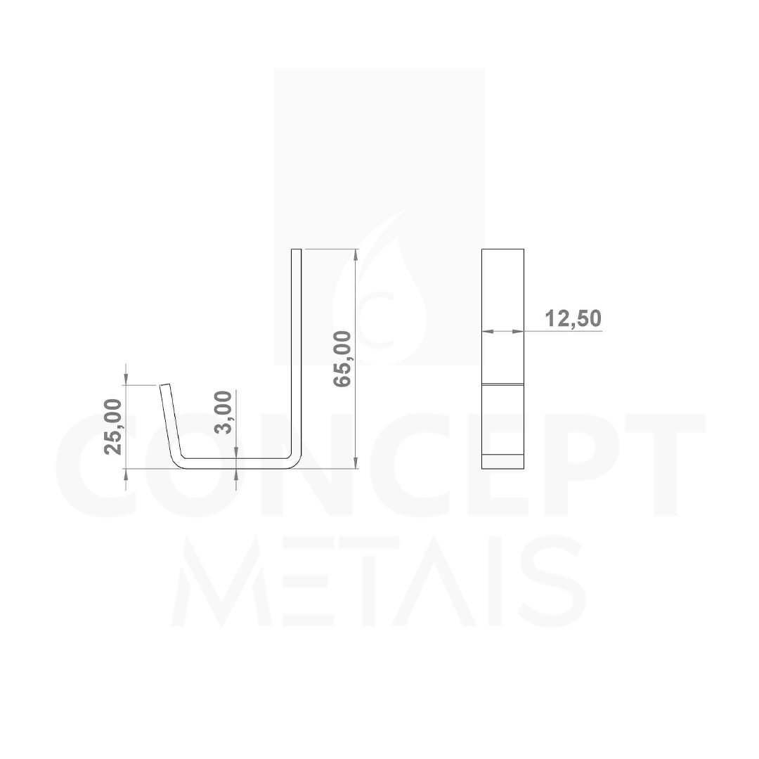 Kit Acessórios para Banheiro 5 Peças Square Luxo Cromado Concept Metais Kit5pecassquareluxo - 8