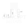 Kit Acessórios para Banheiro 5 Peças Square Luxo Cromado Concept Metais Kit5pecassquareluxo - 8