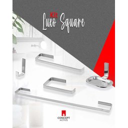Kit Acessórios para Banheiro 5 Peças Square Luxo Cromado Concept Metais Kit5pecassquareluxo - 3