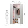 Guarda Roupa Modulado Canto Closet 2 Portas 7 Prateleiras 111,9cm Prime Luciane Móveis - 2