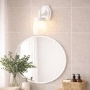 Ver imagem 2 de Arandela de Parede Jardins com Globo Timoneiro Leitoso 16x28cm Branco Bivolt E27 Dital